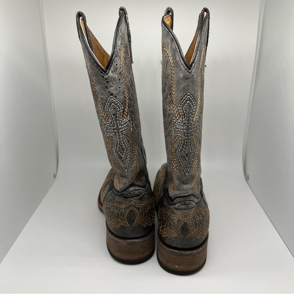 Teens Corral Leather Boots Size 4 - Picture 4 of 10